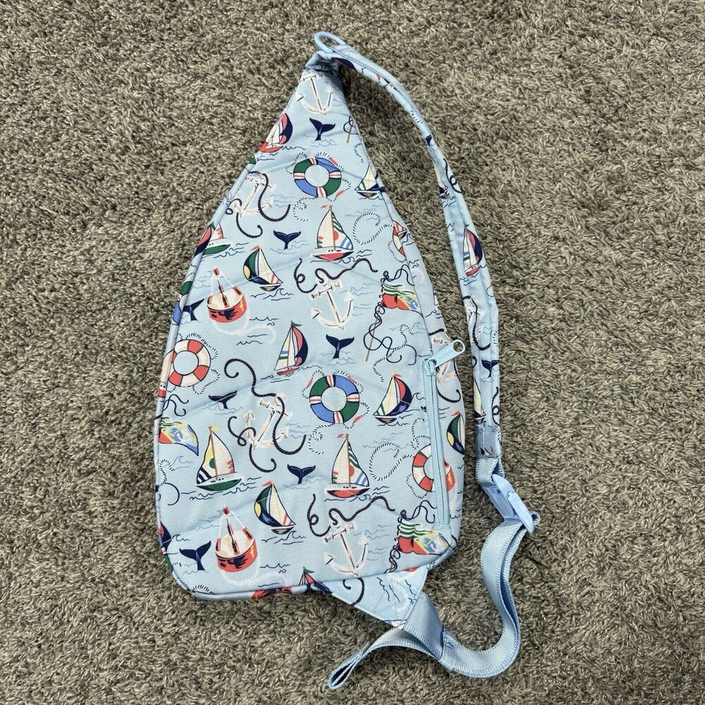 Vera Bradley ReActive Sling Backpack Nautical Blue New Blue - Picture 6 of 7